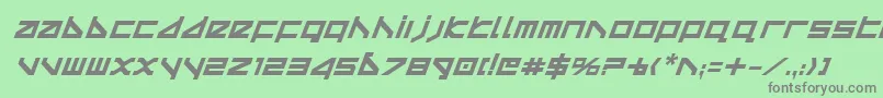 Deltav2bi Font – Gray Fonts on Green Background