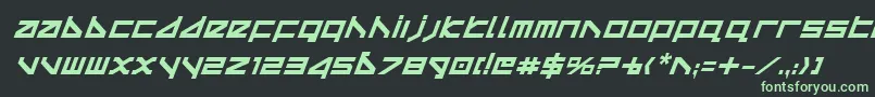 Deltav2bi Font – Green Fonts on Black Background