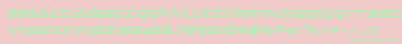 Deltav2bi Font – Green Fonts on Pink Background