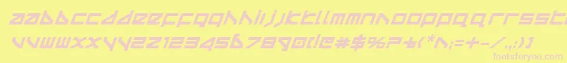 Deltav2bi Font – Pink Fonts on Yellow Background