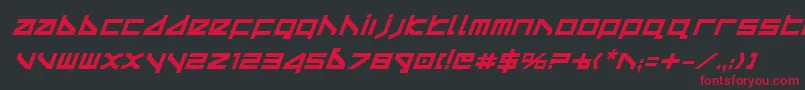 Deltav2bi Font – Red Fonts on Black Background