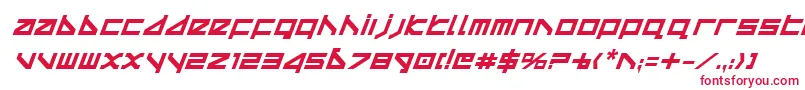 フォントDeltav2bi – 白い背景に赤い文字