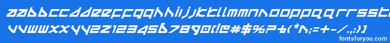 フォントDeltav2bi – 青い背景に白い文字