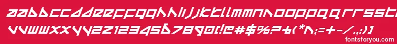 フォントDeltav2bi – 赤い背景に白い文字