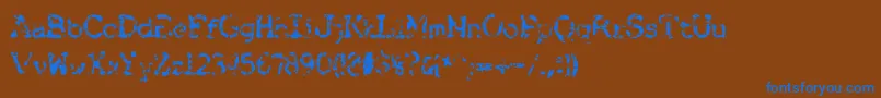 Brokenbaby Font – Blue Fonts on Brown Background