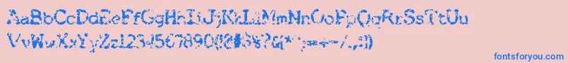 Brokenbaby Font – Blue Fonts on Pink Background