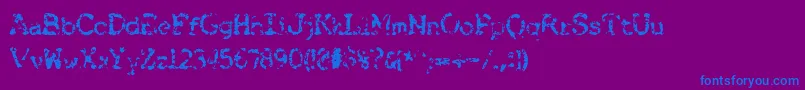 Brokenbaby Font – Blue Fonts on Purple Background