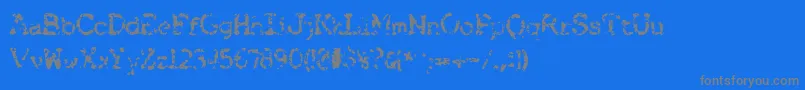 Brokenbaby Font – Gray Fonts on Blue Background