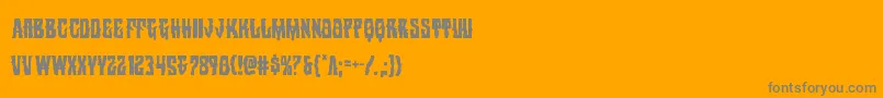 Warlocksalecond-Schriftart – Graue Schriften auf orangefarbenem Hintergrund