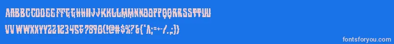 Warlocksalecond Font – Pink Fonts on Blue Background