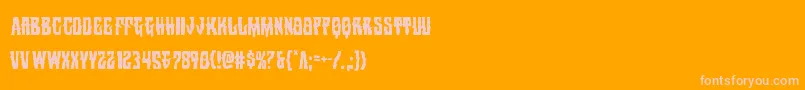 Warlocksalecond-Schriftart – Rosa Schriften auf orangefarbenem Hintergrund