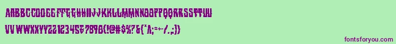 Warlocksalecond Font – Purple Fonts on Green Background