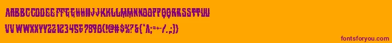 Warlocksalecond Font – Purple Fonts on Orange Background