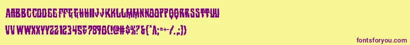 Warlocksalecond Font – Purple Fonts on Yellow Background