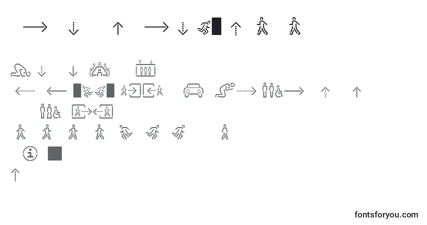 Czcionka Sirucapictograms1.1 – alfabet, cyfry, specjalne znaki