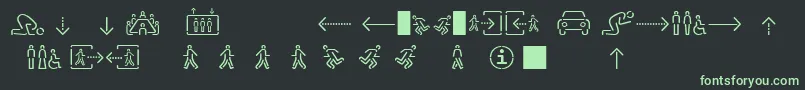 Sirucapictograms1.1 Font – Green Fonts on Black Background