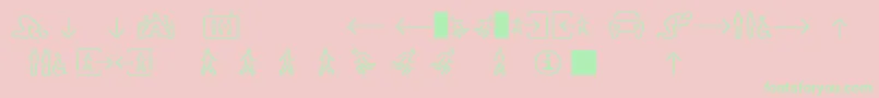 Fonte Sirucapictograms1.1 – fontes verdes em um fundo rosa