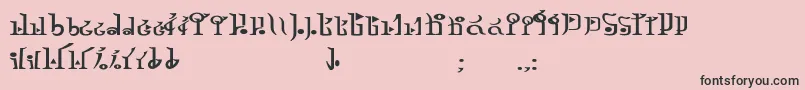 フォントTphylianGcnbold – ピンクの背景に黒い文字