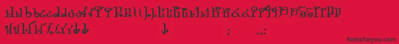 フォントTphylianGcnbold – 赤い背景に黒い文字