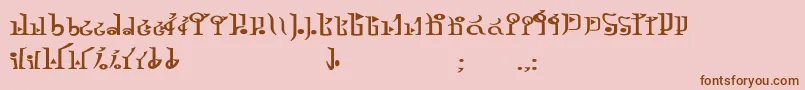 TphylianGcnbold Font – Brown Fonts on Pink Background