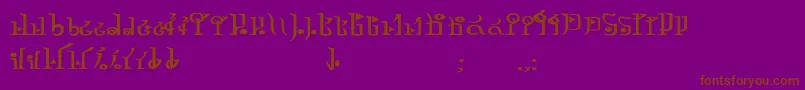 Шрифт TphylianGcnbold – коричневые шрифты на фиолетовом фоне