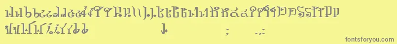 TphylianGcnbold Font – Gray Fonts on Yellow Background