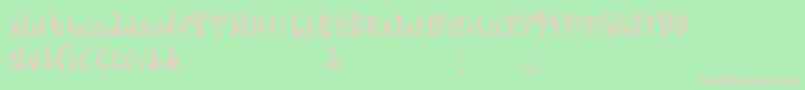 フォントTphylianGcnbold – 緑の背景にピンクのフォント
