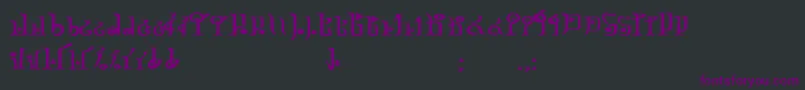 Fonte TphylianGcnbold – fontes roxas em um fundo preto