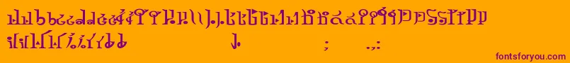 TphylianGcnbold Font – Purple Fonts on Orange Background