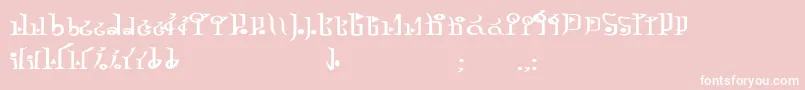 フォントTphylianGcnbold – ピンクの背景に白い文字