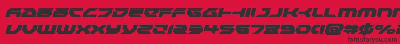 フォントRoyalsamuraiital – 赤い背景に黒い文字