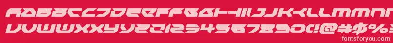 Royalsamuraiital Font – Pink Fonts on Red Background