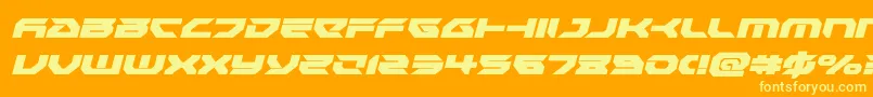 Royalsamuraiital Font – Yellow Fonts on Orange Background