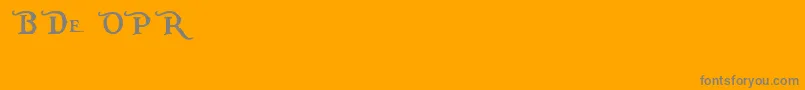 Fonte PiecesOfEightAlt – fontes cinzas em um fundo laranja