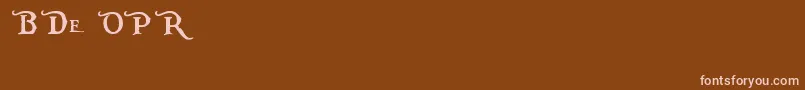 PiecesOfEightAlt Font – Pink Fonts on Brown Background