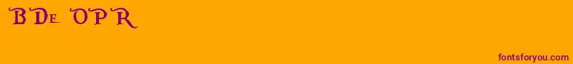 PiecesOfEightAlt Font – Purple Fonts on Orange Background