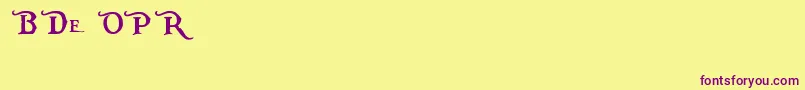 PiecesOfEightAlt Font – Purple Fonts on Yellow Background