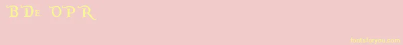 PiecesOfEightAlt Font – Yellow Fonts on Pink Background