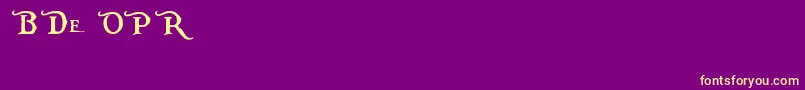 PiecesOfEightAlt Font – Yellow Fonts on Purple Background