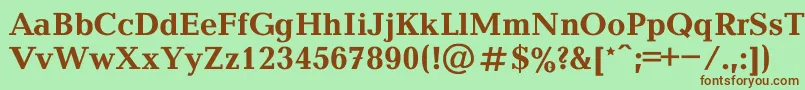 BalticaBold Font – Brown Fonts on Green Background