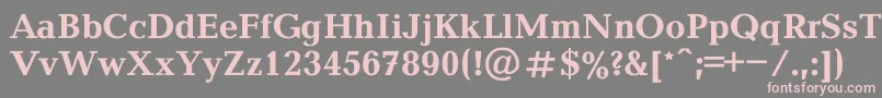 BalticaBold-fontti – vaaleanpunaiset fontit harmaalla taustalla
