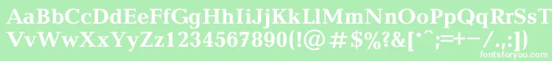 BalticaBold Font – White Fonts on Green Background