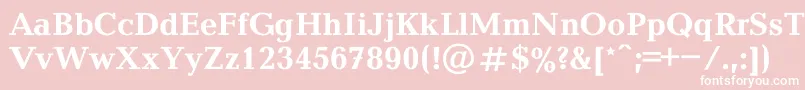 BalticaBold Font – White Fonts on Pink Background