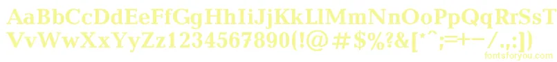 Шрифт BalticaBold – жёлтые шрифты на белом фоне