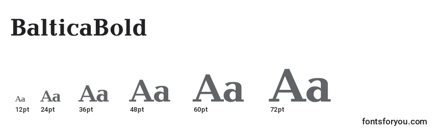 BalticaBold Font Sizes
