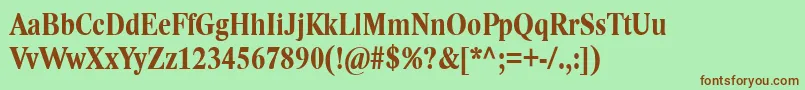 LidoStfCondCeBold Font – Brown Fonts on Green Background