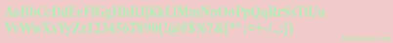 LidoStfCondCeBold Font – Green Fonts on Pink Background