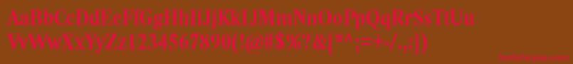 LidoStfCondCeBold Font – Red Fonts on Brown Background