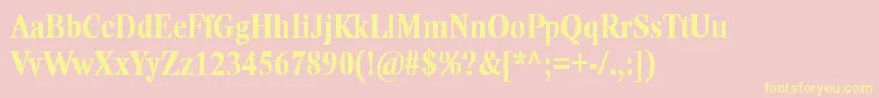 LidoStfCondCeBold Font – Yellow Fonts on Pink Background