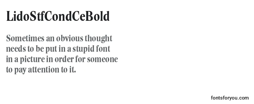 Review of the LidoStfCondCeBold Font